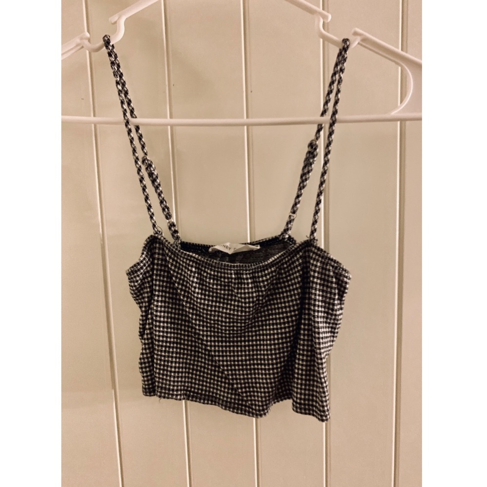 WOMENS CHECKERED CROP TOP